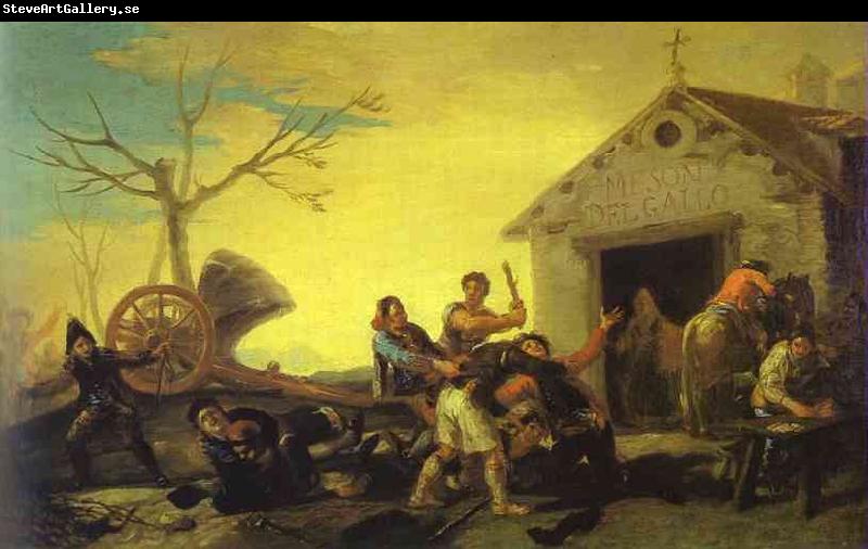 Francisco Jose de Goya Fight at Cock Inn